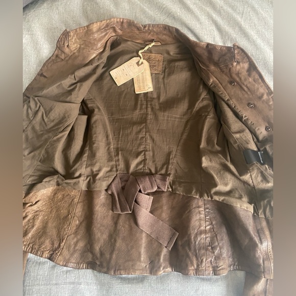 NWT All Saints Leather Usprey Shrunken Jacket Women’s $620 RARE - Picture 4 of 11
